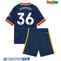 Maglie da calcio Arsenal Martin Zubimendi #36 Seconda Maglia Bambino 2026-27 Manica Corta + Pantaloni corti)